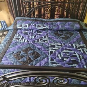 Blue Indigo Tye dye Patchwork Duvet